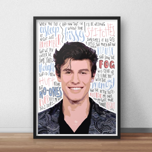 Shawn Mendes INSPIRED Poster, Print with Quotes, Lyrics