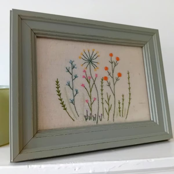 Hand Embroidered Framed Picture