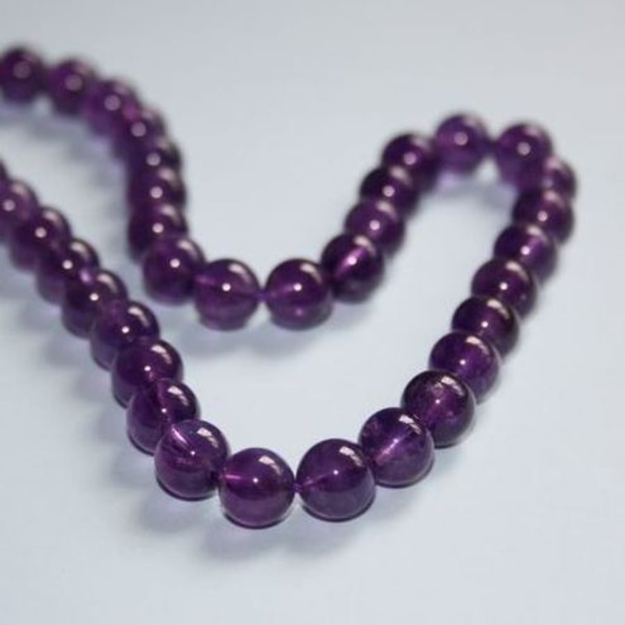 Amethyst beads 8mm - 5pcs