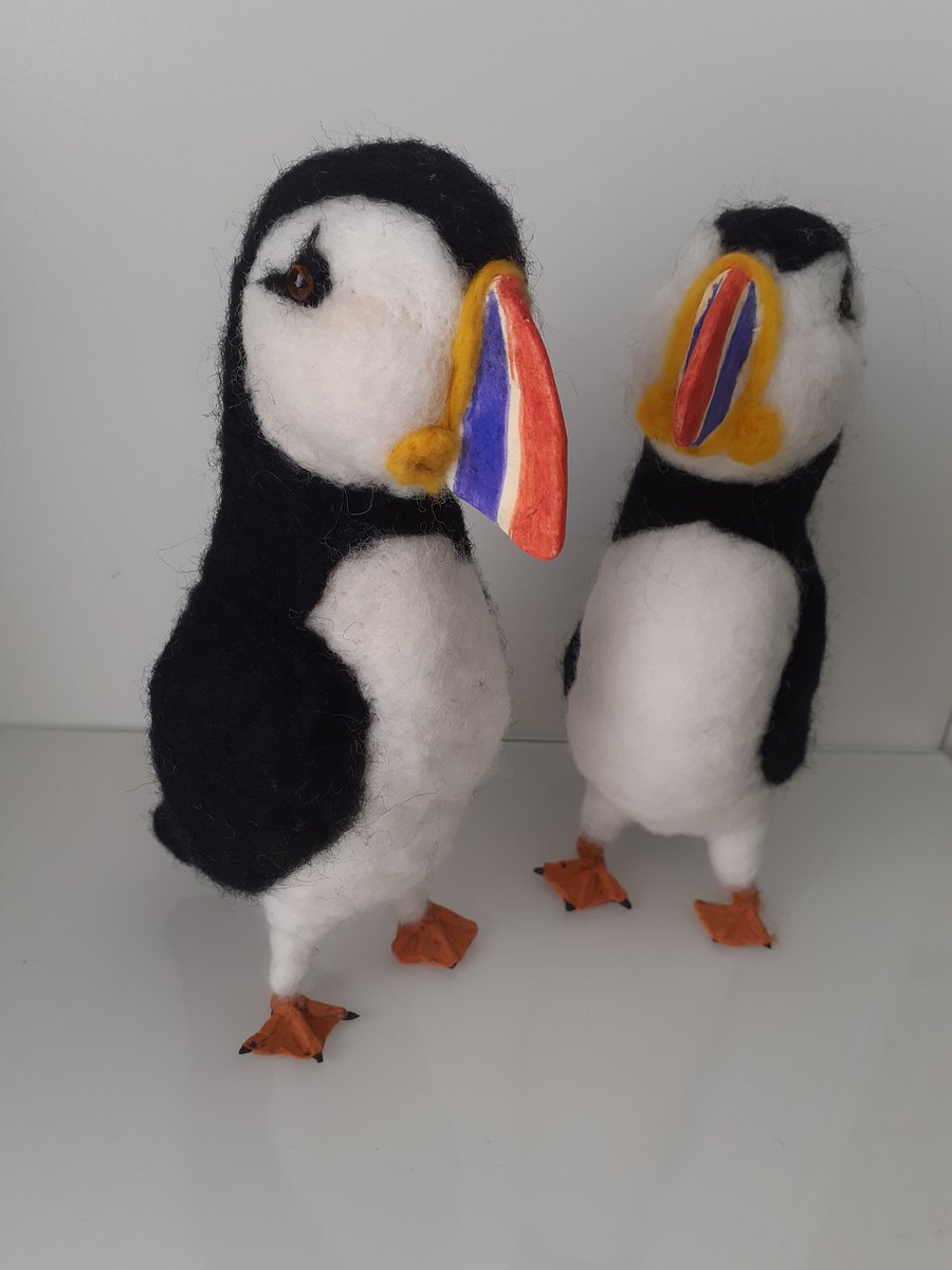 Puffin, bird, collectable, collectables, OOAK, gifts, needle felting, fibre art,
