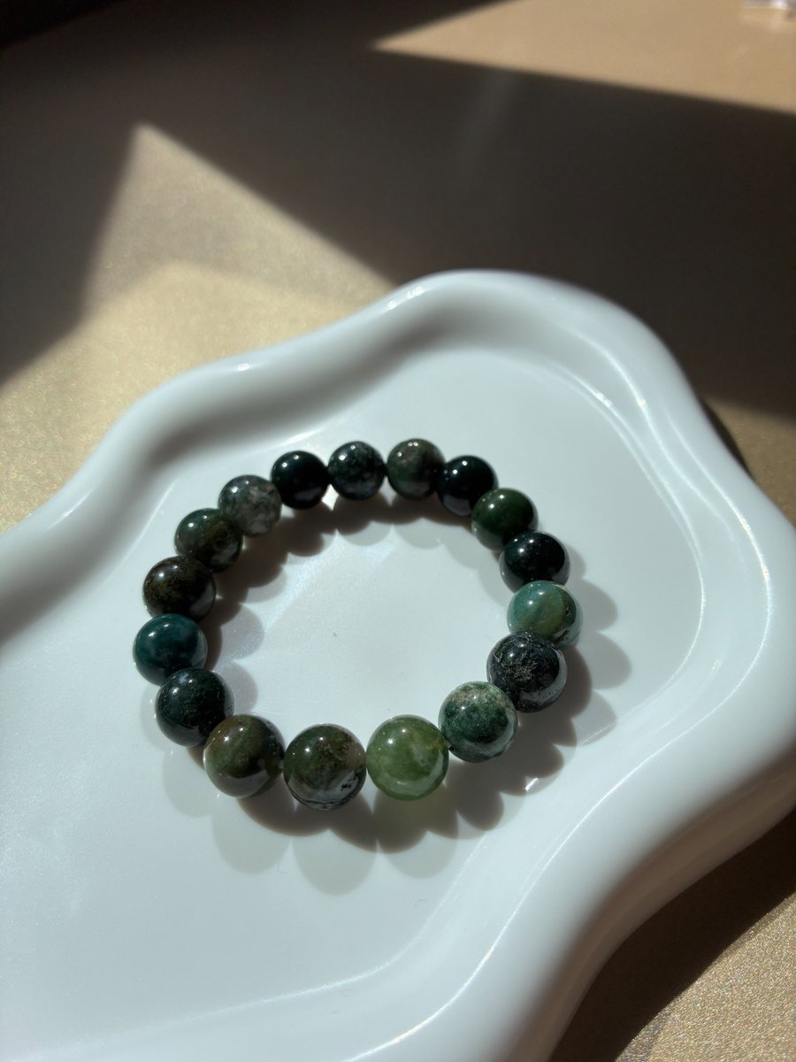 Natural Moss Agate Bracelet