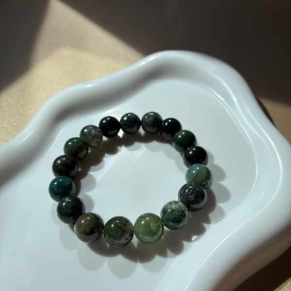 Natural Moss Agate Bracelet