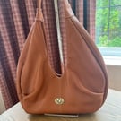 Real leather tan hobo bag