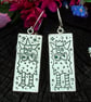 Handmade Monster earrings, artist designed sterling silver earrings. Halloween - Image 2