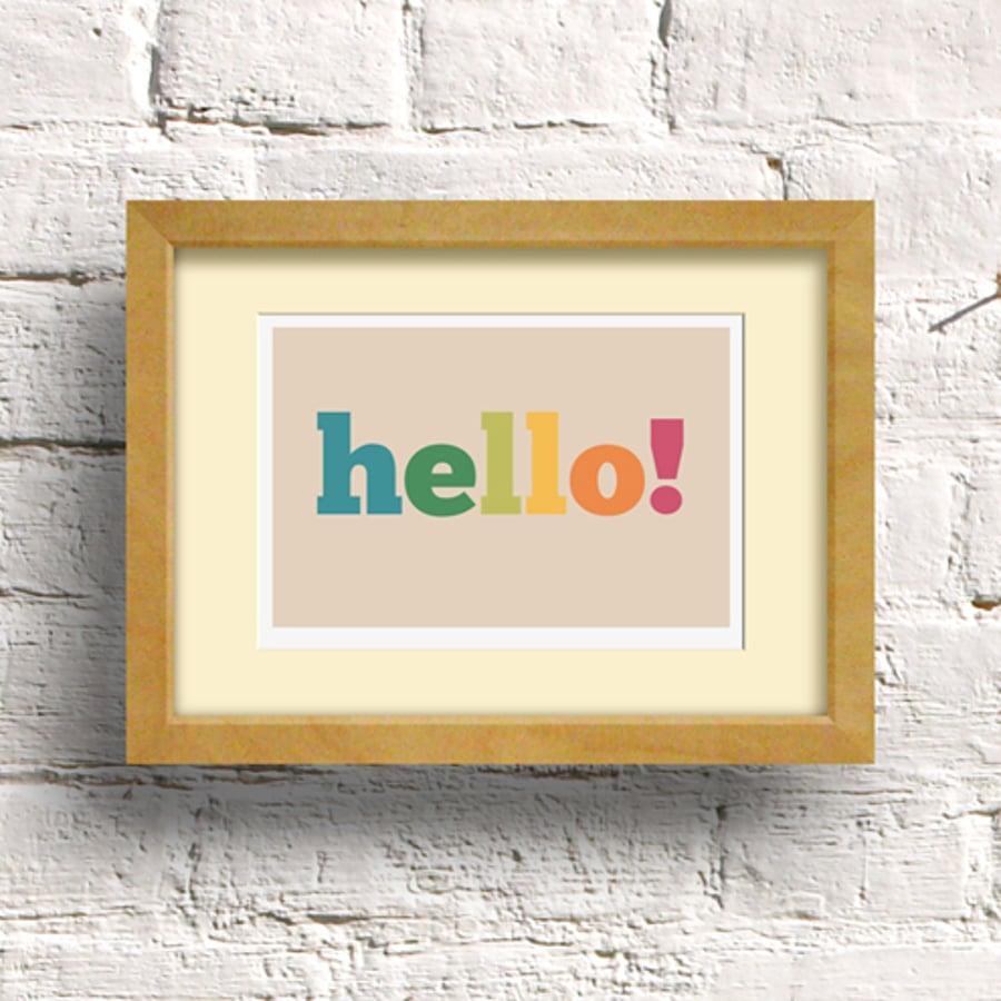 hello! - A5 Giclee Print