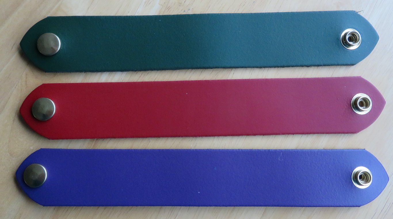 Genuine leather wrist cuffs 38mm width select the colour of your choice.