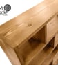 Solid Wood Shelving Unit, Low Bookcase Display Shelves - Staggered Shelves - Image 4