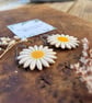 Handmade Ceramic Daisy Earrings, Foraged Dartmoor Clay, Stainless Steel, White Y - Image 10