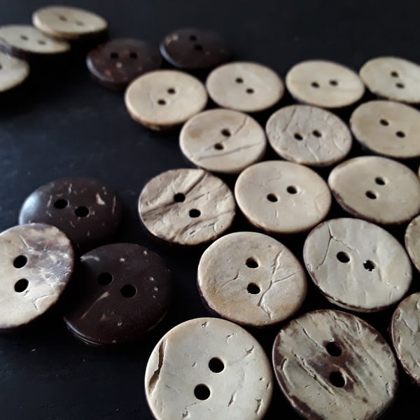 15mm 24L Premium Quality real Coconut Buttons