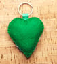 Multi Coloured Flowers on a Heart, Felt Keyring - Image 2