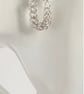 Sterling Silver Full Persian Chainmaille Hoop Earrings - Image 2