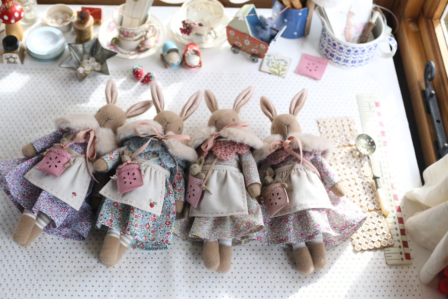 Baby sized Heirloom Liberty bunny reserved for Susan R