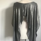 Silver Relaxed Fit Top with Feature Raised Back Detail
