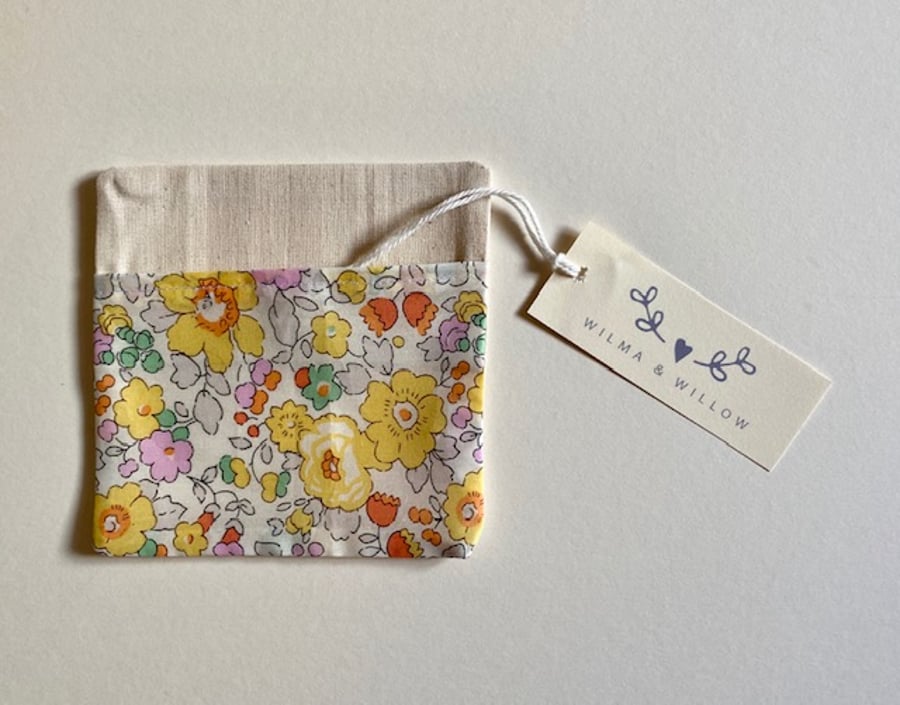 Liberty washable face mask bag- pouch- storage