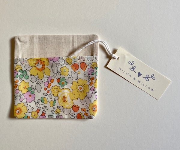 Liberty washable face mask bag- pouch- storage