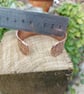 Fabric pattern modern open copper bangle  - Image 7