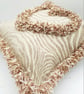 Love heart envelope 16"  cushion, cream and beige zebra effect.  - Image 4