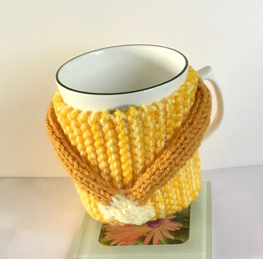 SALE..Mug cosy,Hand knitted cosy,Mug hug,Novelty mug cosy,Tea drinker,