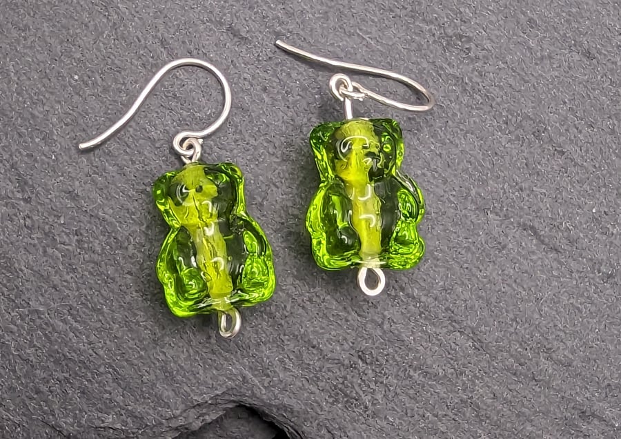Gummy bear glass earrings