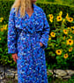 Handmade Liberty of London Lantana Dressing Gown Cosy Winter Robe Animal Kingdom