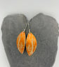 Orange aluminium winter tree earrings - Image 4