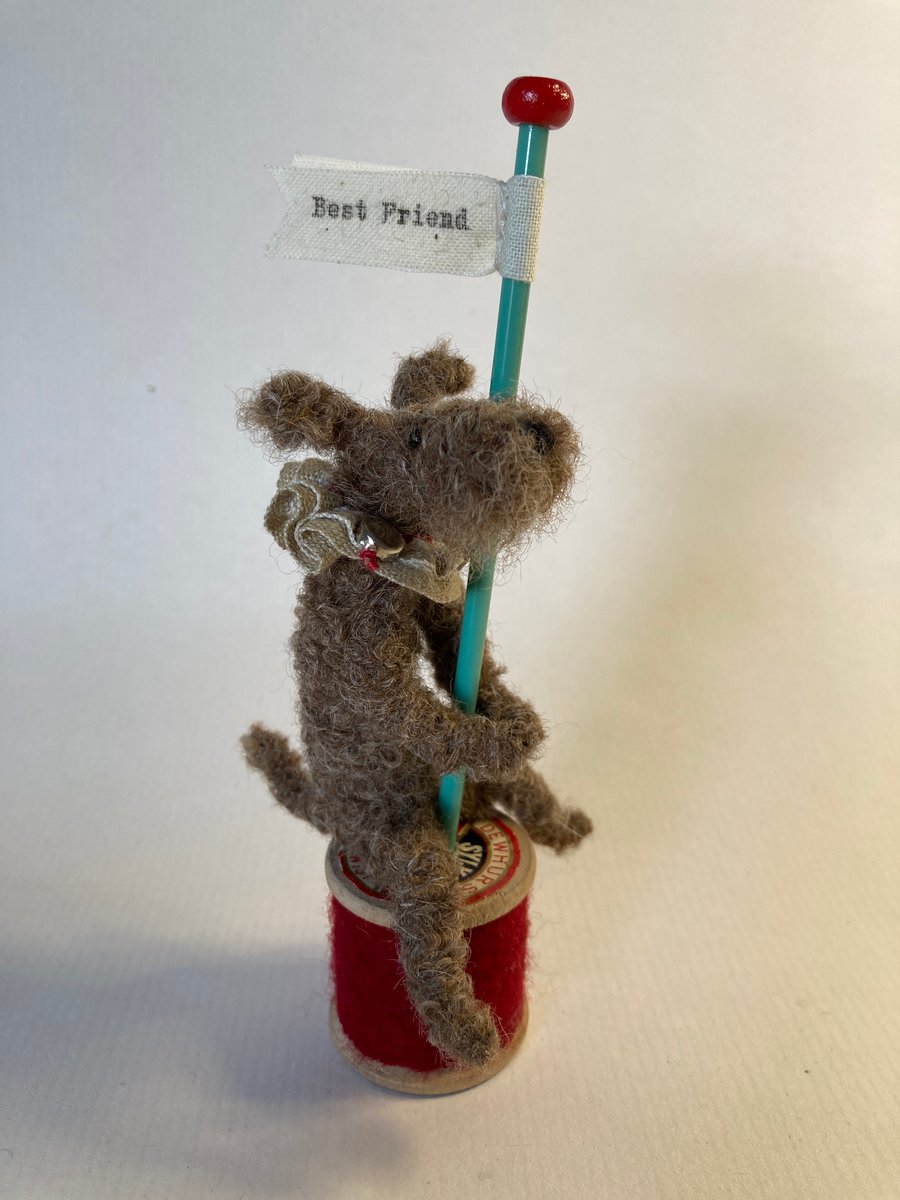 Herbert - Terrier on a cotton Reel. 