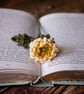 White Chrysanthemum Crochet Bookmark - Image 2