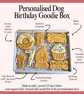 Dog Breed birthday treat box, Homemade grain free puppy biscuits 