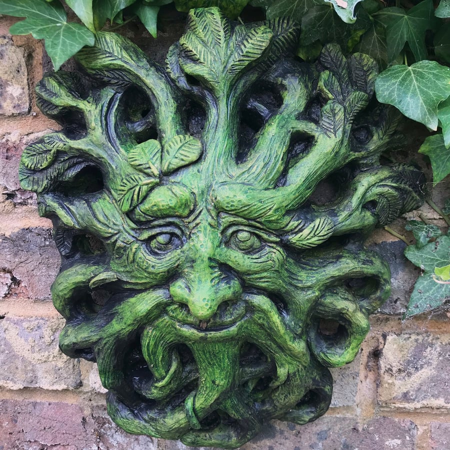 Root Green Man Plaque plus Free Pocket Green Man