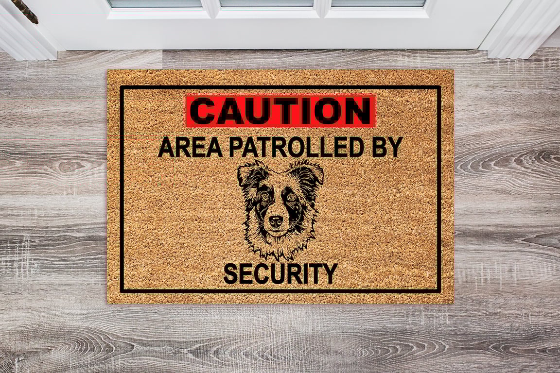 Australian Shepherd Security Door Mat - Australian Shepherd Welcome Mat 