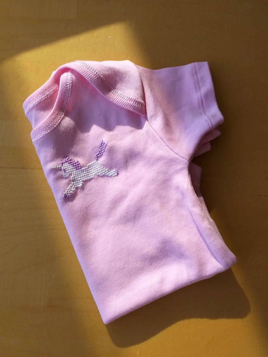 Pink Unicorn Vest age 9-12 months