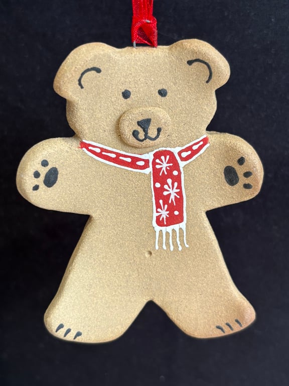 Gingerbread teddy hanging decoration