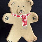 Gingerbread teddy hanging decoration