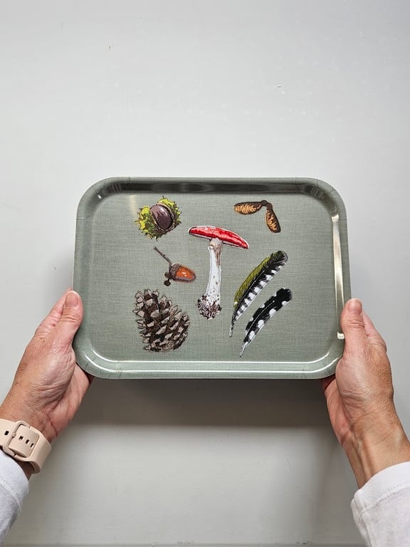 Woodland Walk Melamine Tray Nature Gift, Nature Lover Gift, serving tray
