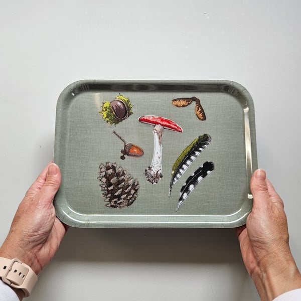 Woodland Walk Melamine Tray Nature Gift, Nature Lover Gift, serving tray
