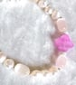 Pearl & Selenite Gemstone Four Leaf Clover Silver Bracelet: Heart Chain Extender - Image 5