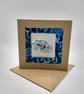 Embroidered Swimming Fish Greetings Card - Birthday Card - Blank Card - Image 3