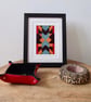 Framed Embroidery Wall Art Red, Orange, Turquoise and Black  - Image 2