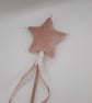 Fairy Wand - light pink velvet star with white bells.  - Image 2