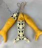 Puffins hanging fabric fish set, Handmade - Image 7