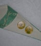 Scissor Holder. Fabric Scissor Case for 3 pairs Scissors. Green Scissors Print - Image 3