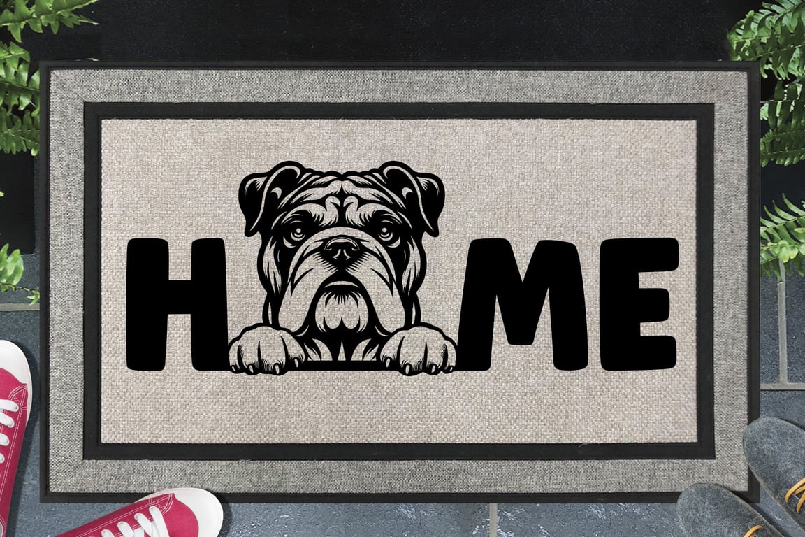 English Bulldog Home Door Mat No.3 - All Weather Doormat - 45x70cm 