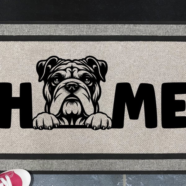 English Bulldog Home Door Mat No.3 - All Weather Doormat - 45x70cm 