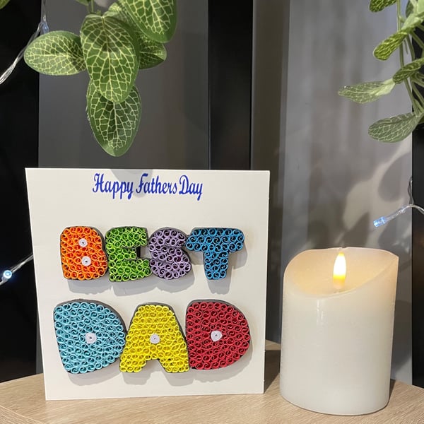 Stunning Handmade Quilled Father's Day Card