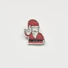 'Waving Father Christmas' Christmas Brooch