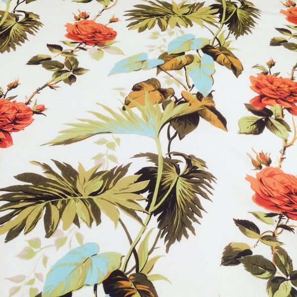 TIKI Tropical 50s 60s Cravendale Fabric LANREATH  Lampshade option 