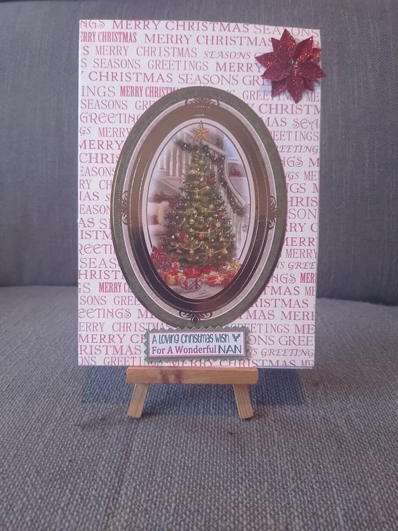 Christmas Tree Nan handmade card
