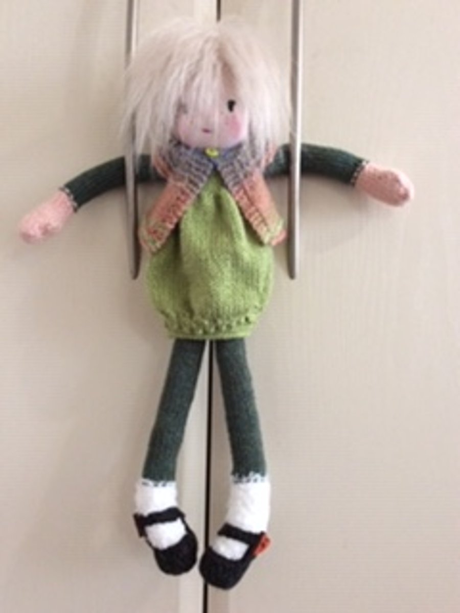 knitted rag doll -Constance