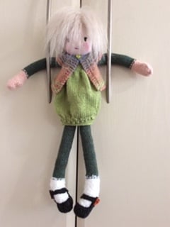 knitted rag doll -Constance