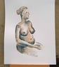 Female Nude Original Watercolour Art Painting  - Image 2